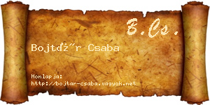 Bojtár Csaba névjegykártya