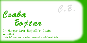 csaba bojtar business card